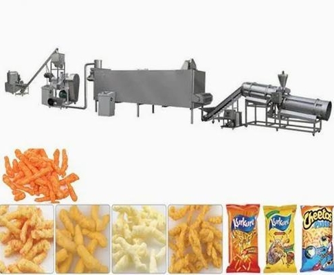 Single screw extruder 3D Snacks Pellet Food Production Line for wheat , rice , corn