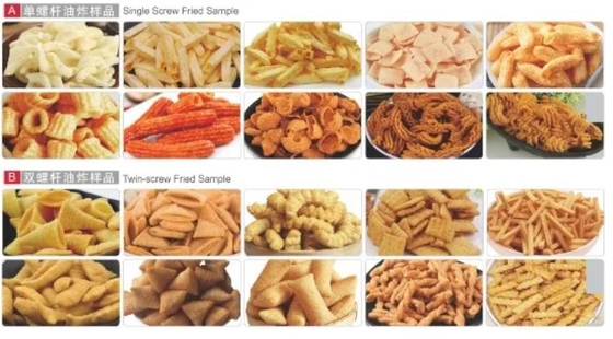Single screw extruder 3D Snacks Pellet Food Production Line for wheat , rice , corn