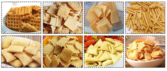 Automatic Fried Extrusion Food 3D Snack Pellet Machinery CE Standard