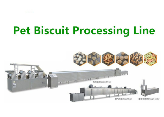Customized Color Dog Biscuit Making Machine , Pet Food Production Line