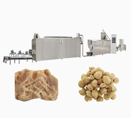 Textured / fiber vegetarian snack food extruder process line