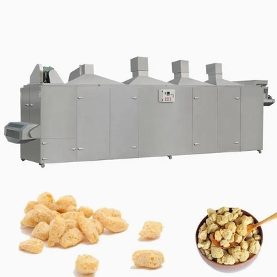 Textured / fiber vegetarian snack food extruder process line
