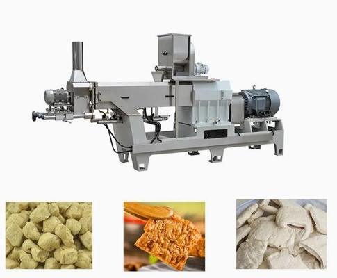 Textured / fiber vegetarian snack food extruder process line