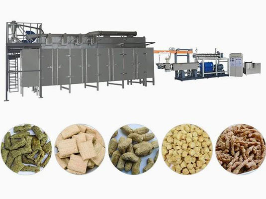 TVP TSP Vegetable Soya Chunks Extruder Machine 110kw CE Certificate