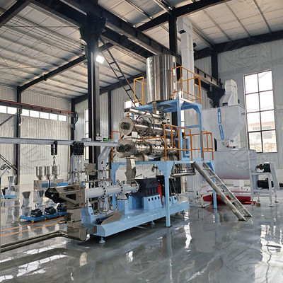 High Quality Professional Automatic  fish feed pellet processing machine Twin Screw Extruder Pet Dog Cat Fish Food Making Machine Production Line