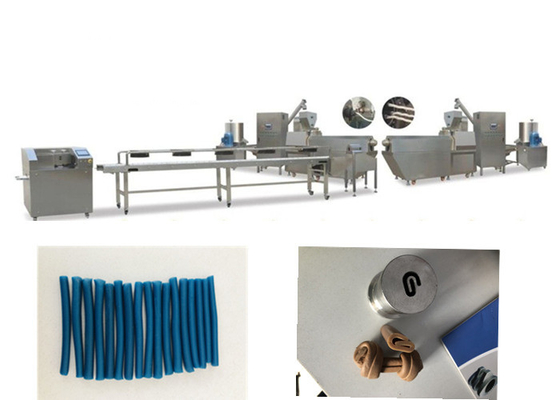 Dog Snacks Pet Food Manufacturing Equipment / Pet Treat Extruder Line