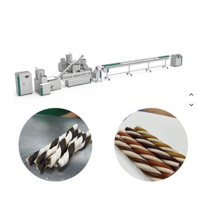 Dog Snacks Pet Food Manufacturing Equipment / Pet Treat Extruder Line
