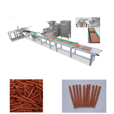 Chewing Dog Snacks Cold Extruder Machine For Making Meat Strips