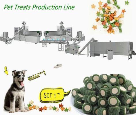 Stainless Steel 100KW Pet Chews Production Line For Dogs' Teeth
