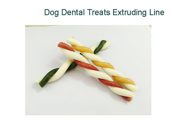 Twin Color Twisted PET Treat Machine Dog Chewing Gum Processing Low - Noise