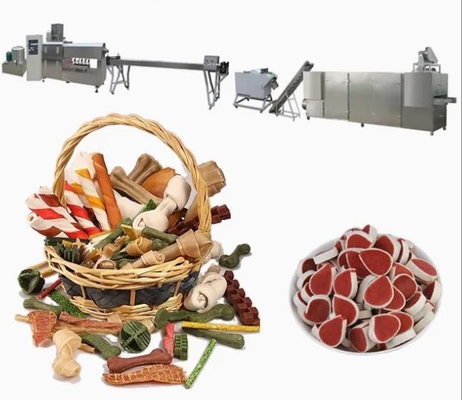 Low Noise Pet Food Machine Chewing Gum Dog Snacks High Speed Production