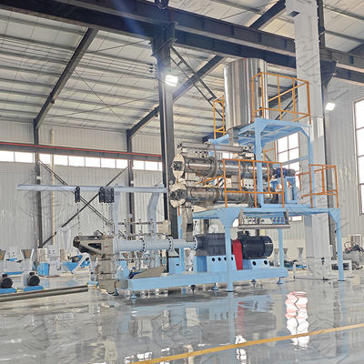 High Quality Professional Automatic  fish feed pellet processing machine Twin Screw Extruder Pet Dog Cat Fish Food Making Machine Production Line