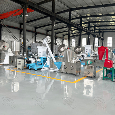 Feed Pellet Production Line / Single Screw Extruder dog food maker machine