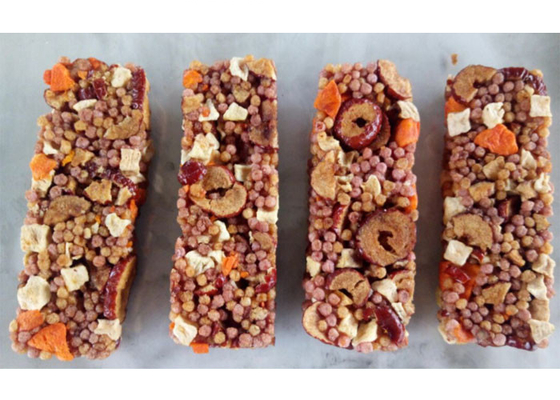 Cereal Bar Forming Machine , Puffed Rice Bar Making Machine 300~500kg Per Hour