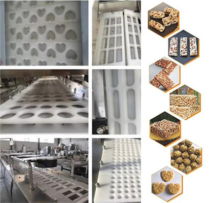 Swelled candy rice / peanut bar making machine , Continuous & automatic granola bar machine