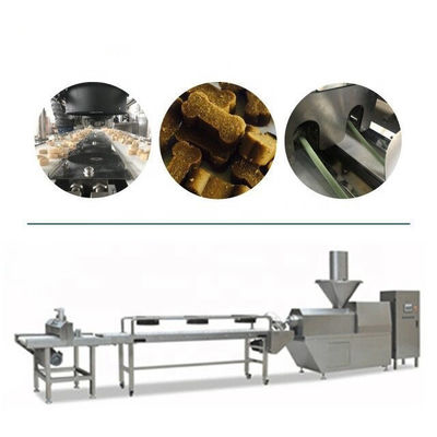 Cold Extrusion Pet Food Production Line , Pet Chewing Bone Machine With High Meat Content