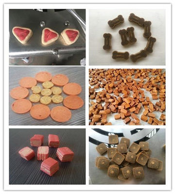 Cold Extrusion Pet Food Production Line , Pet Chewing Bone Machine With High Meat Content