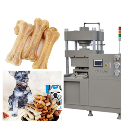 PLC Control Hydraulic Pet Food Production Line For Rawhide Bone Pressing