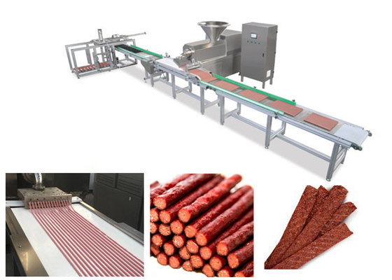 Full Automatic Meaty Strip Pet Food Processing Line Meeting Food Grade Saving Labor