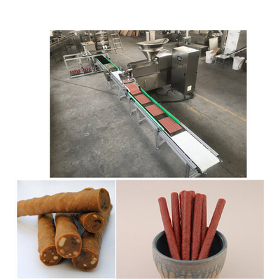 Full Automatic Meaty Strip Pet Food Processing Line Meeting Food Grade Saving Labor