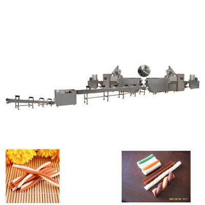 Dog Dental Care Chewing Pet Food Production Line Single Extruder Stainless Steel