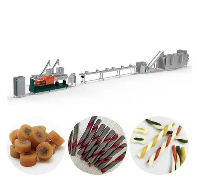 Dog Dental Care Chewing Pet Food Production Line Single Extruder Stainless Steel