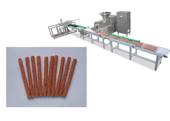 Automatic Tray System Pet Food Production Line To Meat Strip Processing