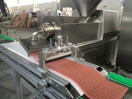 Automatic Tray System Pet Food Production Line To Meat Strip Processing