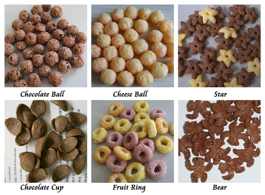 CE Corn Flakes Processing Line Puff Snack Breakfast Cereal Extruding Siemens Motor