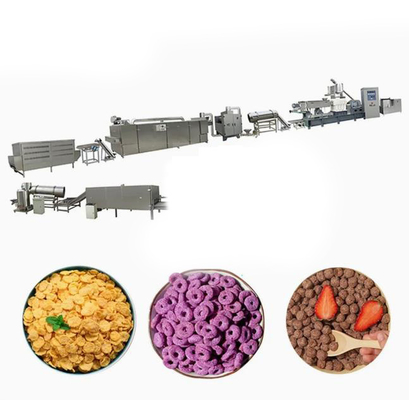 Kelloggs Corn Flakes Processing Line / rice flakes making machine with 1 year warranty