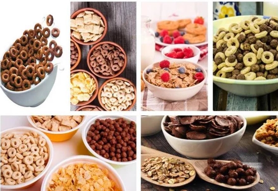 Double Screw Extruder Corn Flakes Making Machine Easy Operation