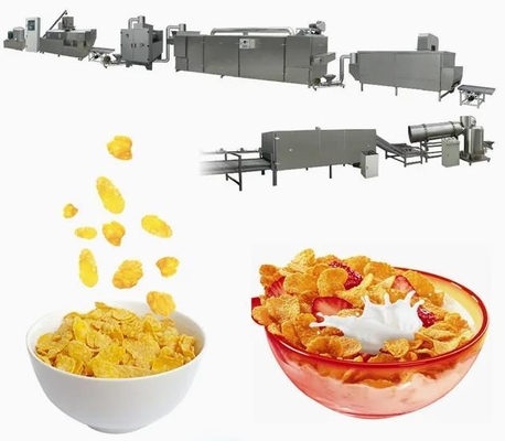 Breakfast Cereals , Corn Flakes Processing Line / Making Machine / Corn Flakes Dryer