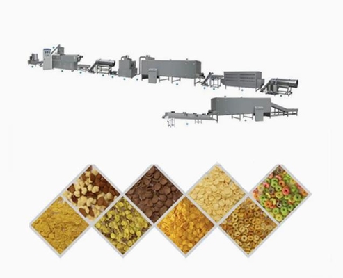 High capacity Corn Flakes Processing Line with two screw extruder