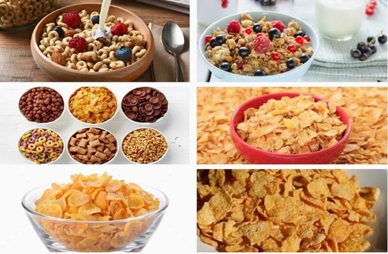 Stainless steel Corn Flakes Processing Line Twin Screw Extruder Machine