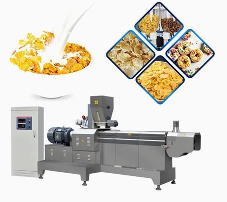 Stainless steel Corn Flakes Processing Line Twin Screw Extruder Machine