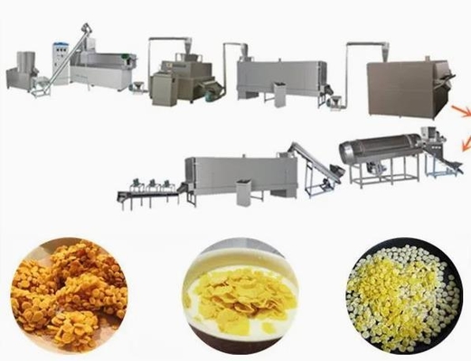 High nutritional Corn Flakes Processing Line with PLC Control System