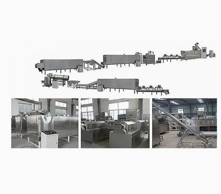 Stainless Steel Snack Extruder Production Line for Cereal / Corn Flakes