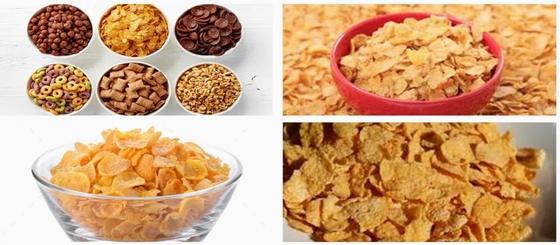 Breakfast Fruit Loops / Cereal Corn Corn Flakes Production Line With CE Standard