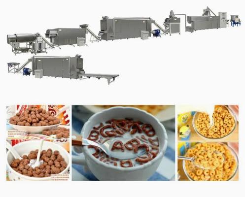 Breakfast Cereals Corn Flakes Machinery With Large Capacity 120-300kg/H Maize Flakes Machinery