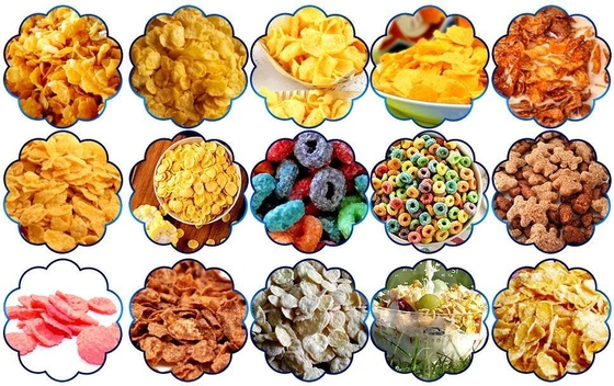 High capacity Bulk corn flakes automatic food making machine for Cereals snacks