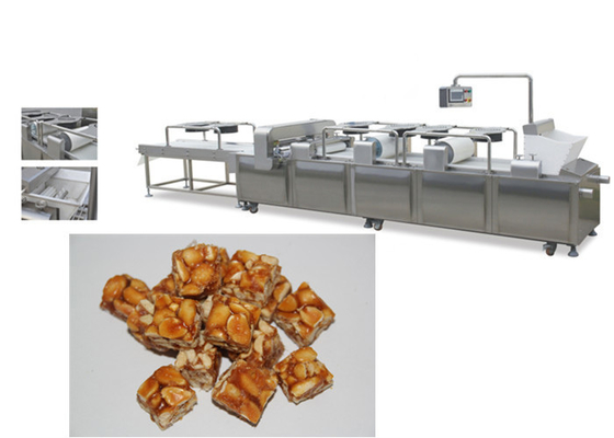 Peanut Candy Brittle Cereal Bar Making Machine , Cereal Bar Cutting Machine