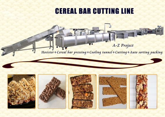 SS 304 Granola Bar Cutting Machine Touch Screen Control PTFE PLC