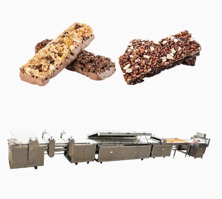 Automatic Stainless Steel Cereal Bar Making Machine Rectangle Snacks Shape