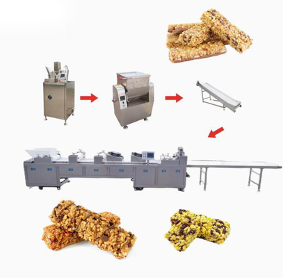 Continuous & Automatic Nuts , Blueberry Granola Bar Machine Siemens PLC Control