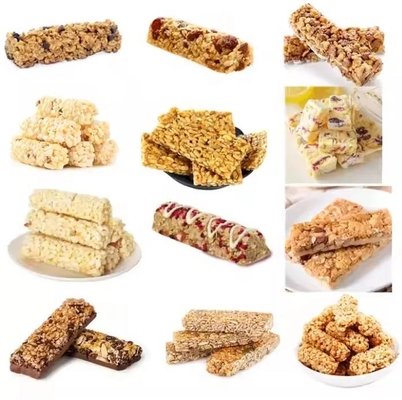 Continuous & Automatic Nuts , Blueberry Granola Bar Machine Siemens PLC Control
