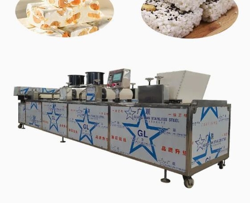 380V 50Hz Cereal Bar Making Machine , Puffed Cereal Bar Cutting Machine