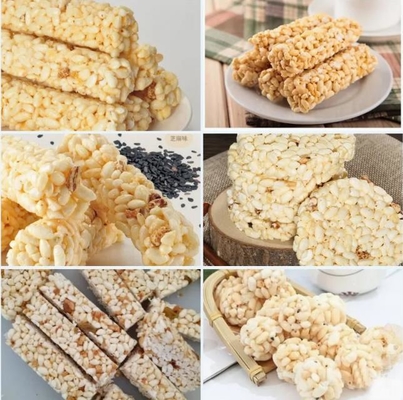 Oatmeal Cereal Bar Making Machine , PLC Touch Screen Cereal Bar Shaping Machine