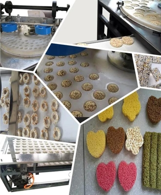 Oatmeal Cereal Bar Making Machine , PLC Touch Screen Cereal Bar Shaping Machine