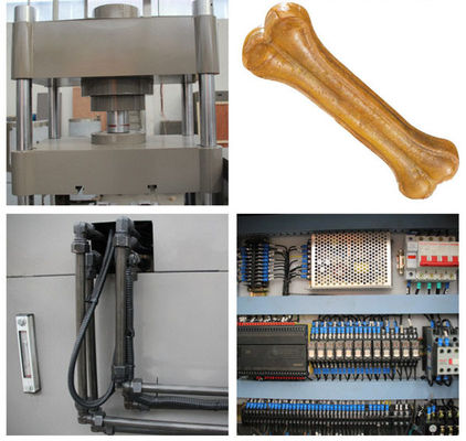 Natural , Bleached , Smoked Pressed Rawhide Bones Punching Machine For Pet