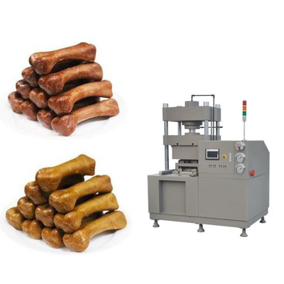 60T Double - station Germany motor PLC Control Rawhide Bone dog food machinery